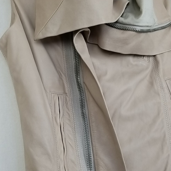 Rick Owens Biker Leather Blistered Sleeveless Vest In Pearl Size 6 - Picture 8 of 15